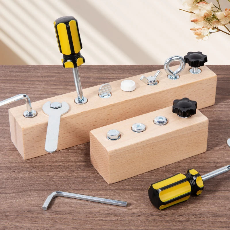 Kids Wooden Screw Nut Disassembly Toy | Montessori Learning