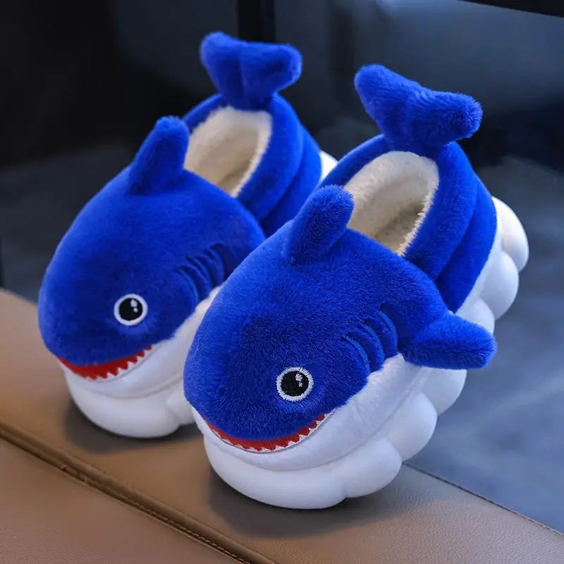 Cozy Cartoon Shark Slippers for Boys | Fun Indoor Shoes