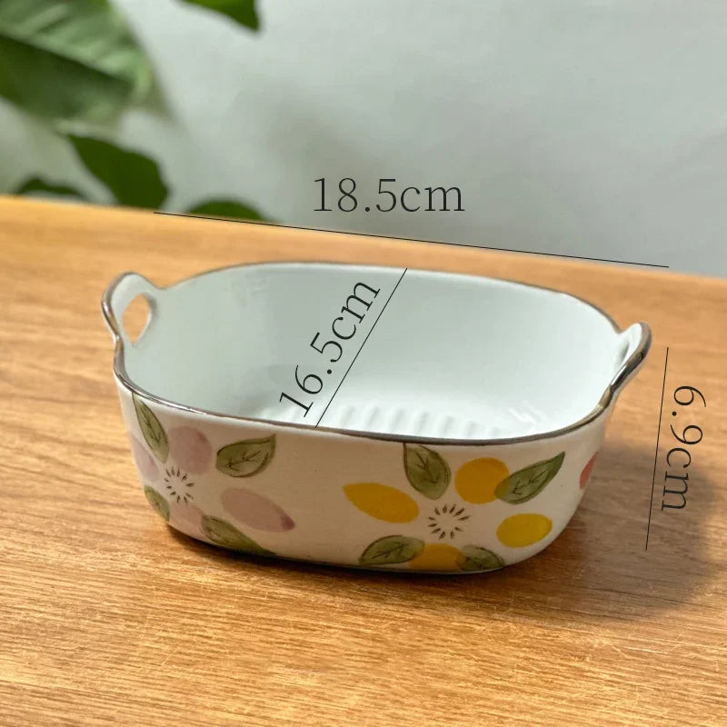 Elegant Hand-Painted Ceramic Bowl | Stylish Home Dining Decor