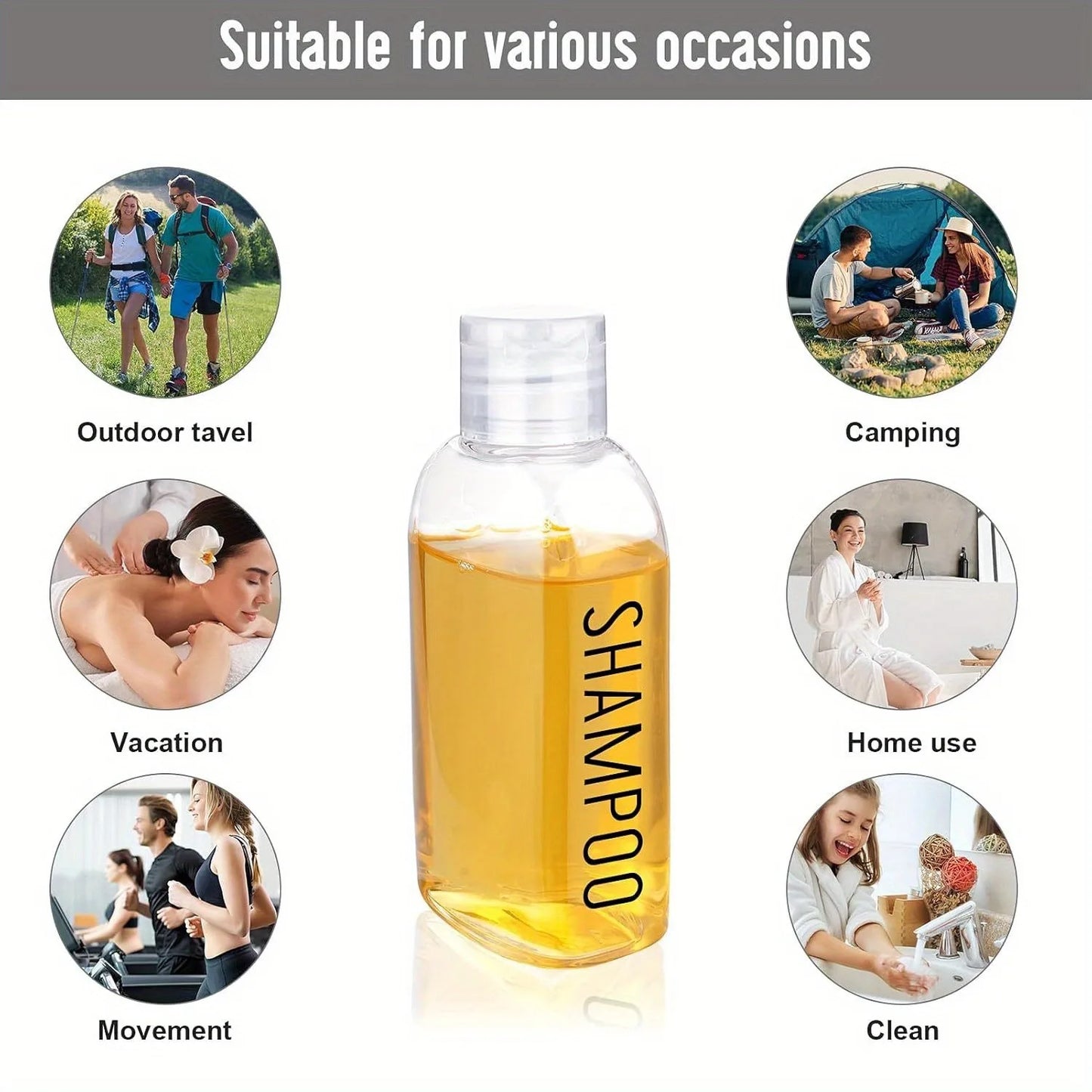 6pcs TSA-Approved Leakproof Travel Bottles for Essential Liquids