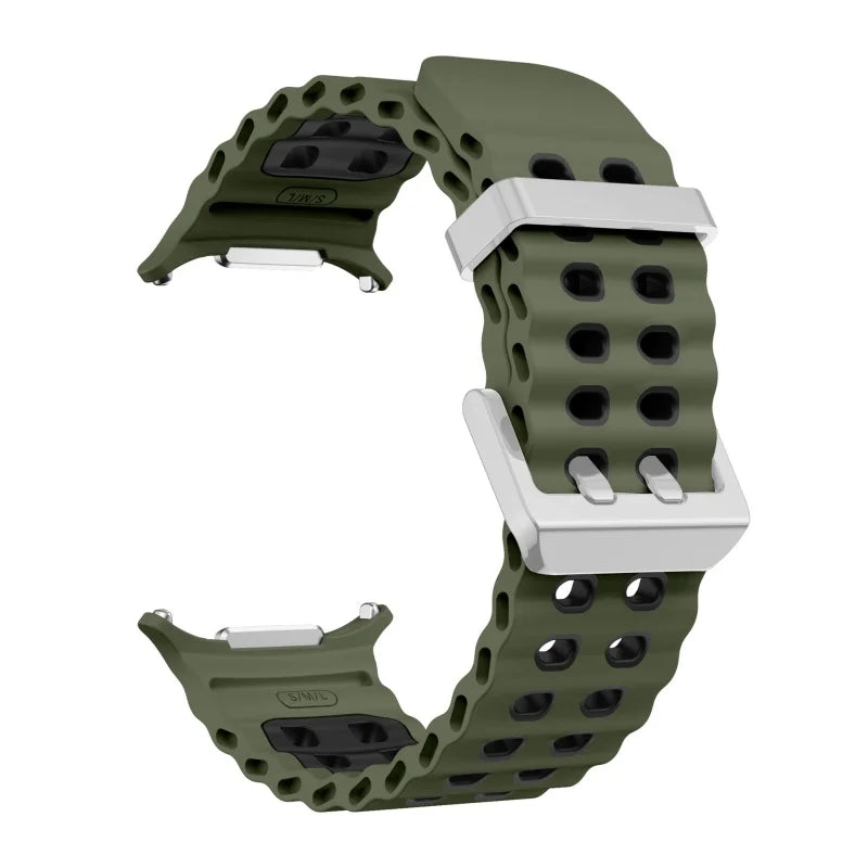 Silicone Sports Strap for Galaxy Watch | Breathable Marine Band