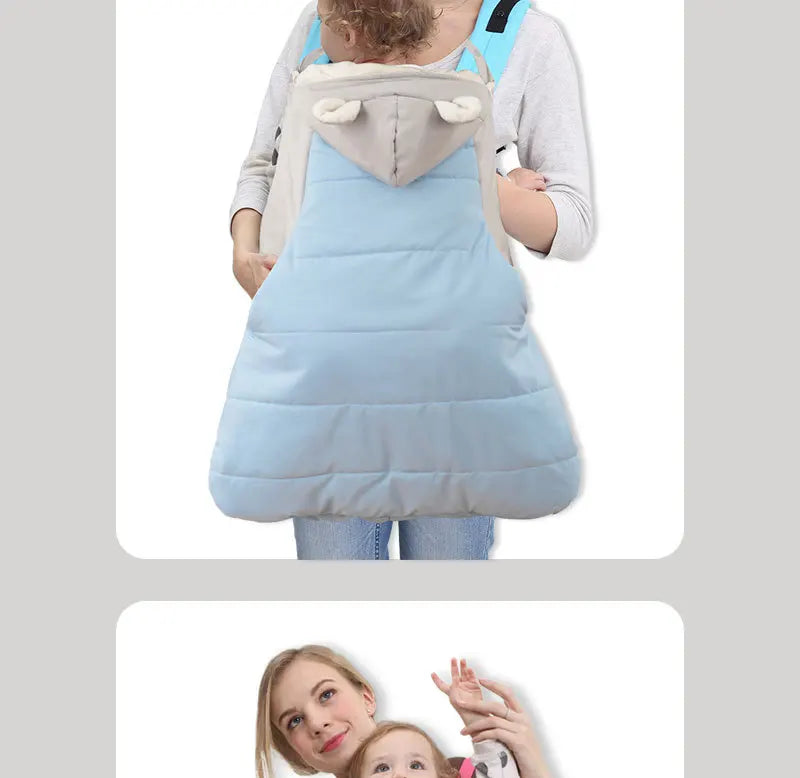 Baby Carrier Wrap Cocoon Newborn Waist Seat Warm Baby Blanket Shoulder Shawl Outdoor Spring Autumn Winter Windproof Coat Blanket