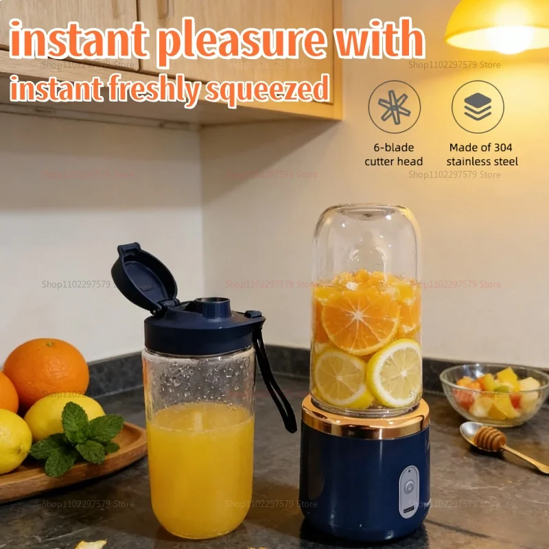 Portable Electric Blender | 6 Blades for Juicing & Smoothies