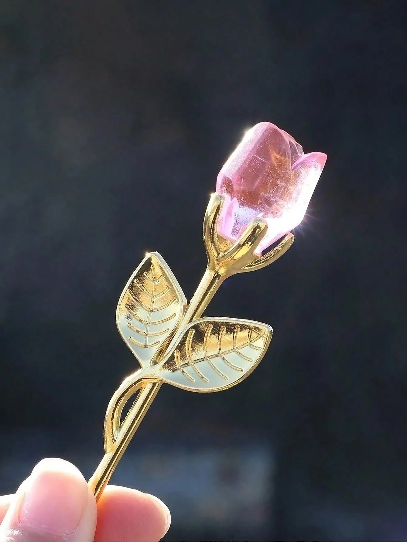 Artificial Glass Rose Crystal Flower | Elegant Party Gift