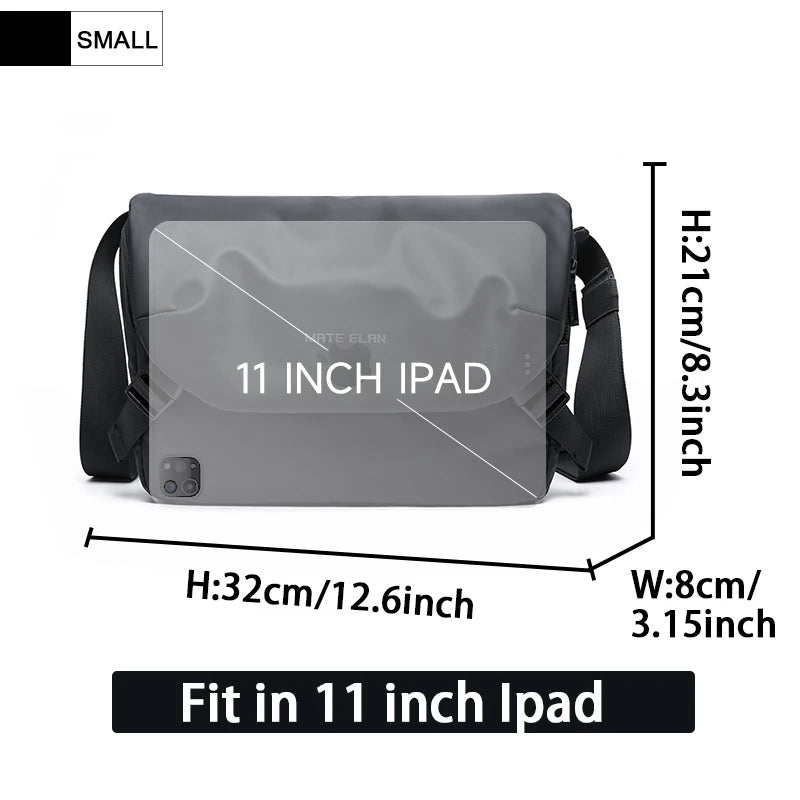 Waterproof Minimalist Men's Crossbody Messenger Bag for Travel