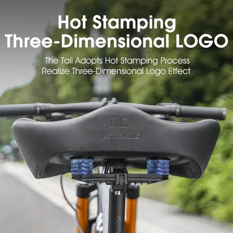 Ultra Wide Ergonomic MTB Saddle | Comfortable Shock-Absorbing Seat