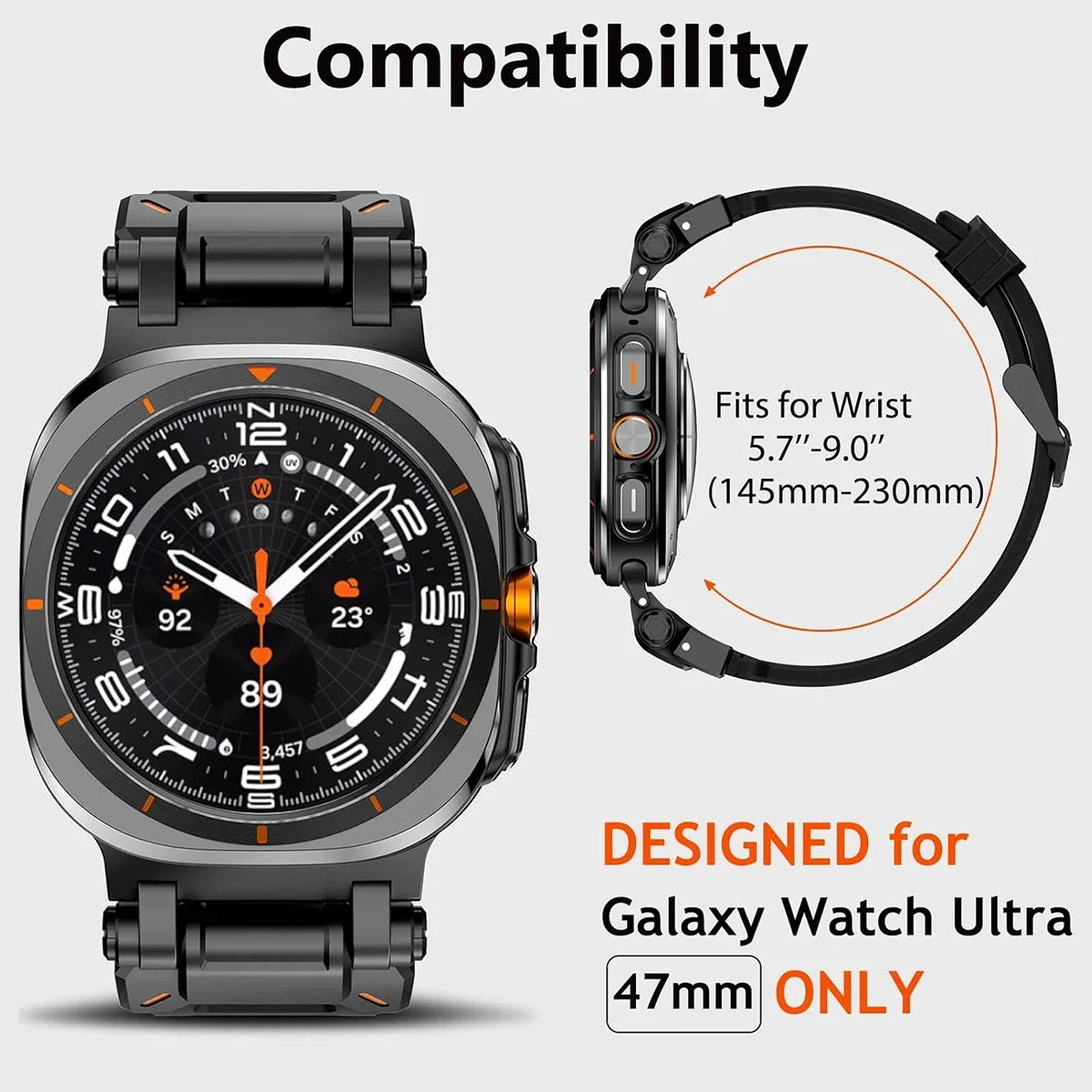 Sport Fluororubber Strap for Galaxy Watch Ultra 47mm | Durable & Stylish