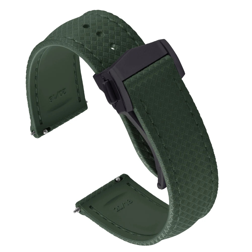 Universal Tropical FKM Rubber Watch Strap | Quick-Release Dive Bracelets