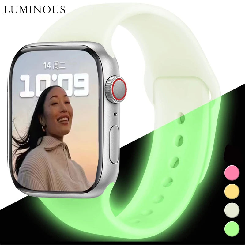 Glow-in-the-Dark Silicone Sport Strap for Smartwatches | Ultimate Accessory