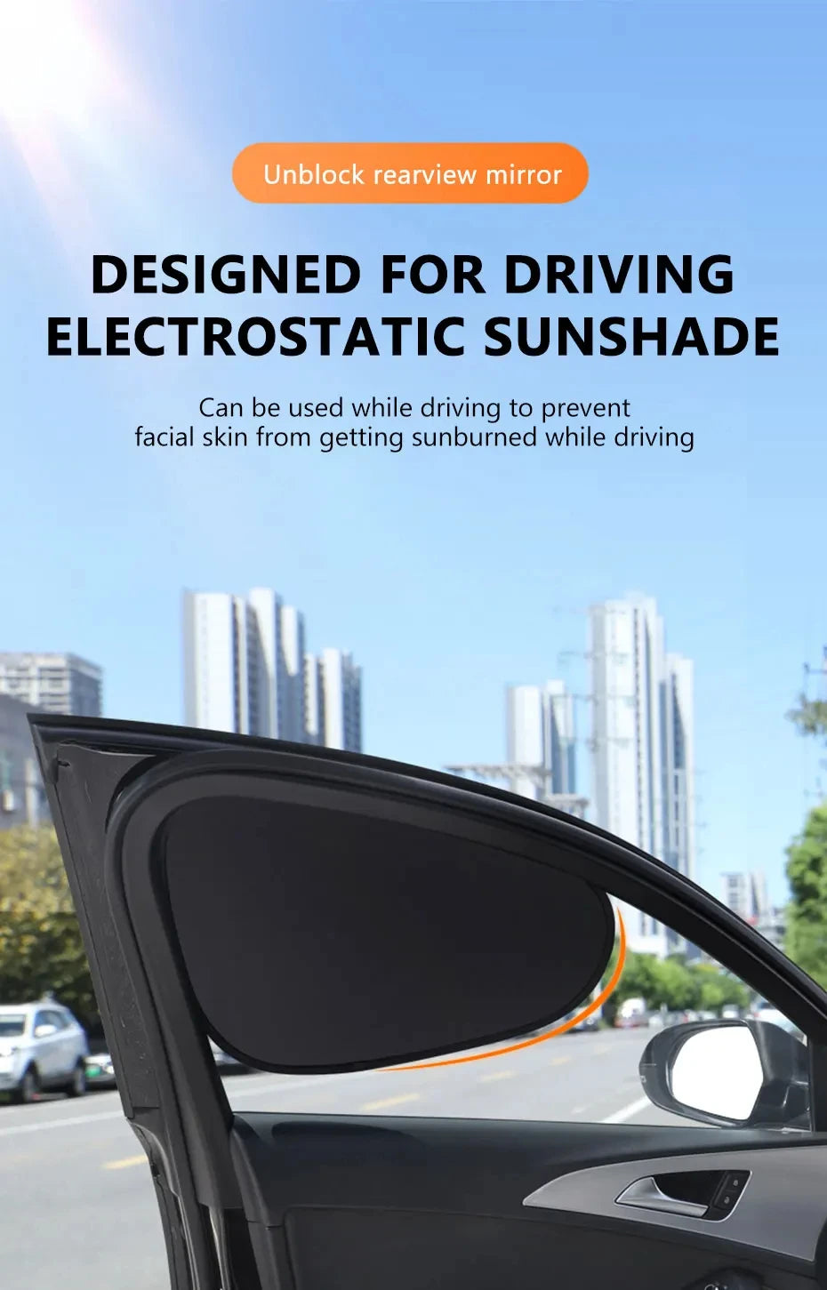 Electrostatic Sun Visor for Car Side Windows | UV Protection Cover