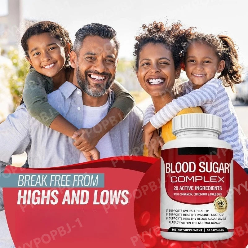 Natural Blood Sugar Complex Supplement for Healthy Levels