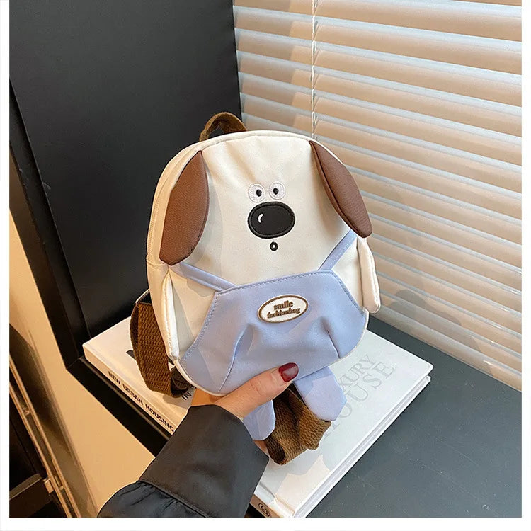 Cute Cartoon Dog Mini Backpack | Adjustable Canvas Travel Bag