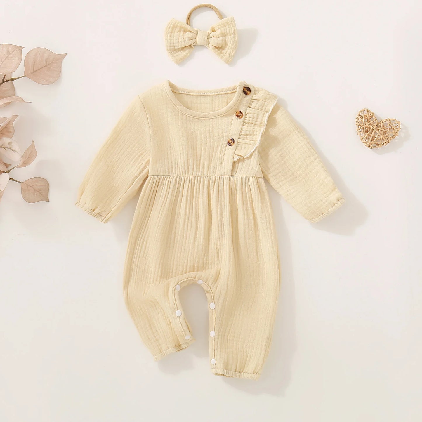 Neutral Baby Romper | Comfortable All-in-One Outfit for Infants