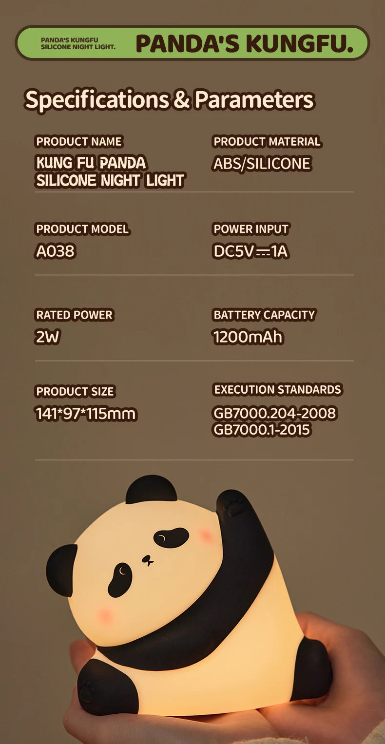 Lámpara de Mesa LED de Animales Kawaii | Luz Nocturna Divertida y Segura para Niños