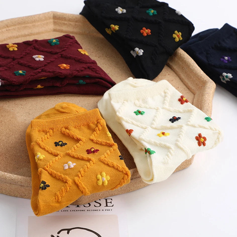 Women's Mid-Calf Floral Socks | Stylish Comfort for Every Occasion