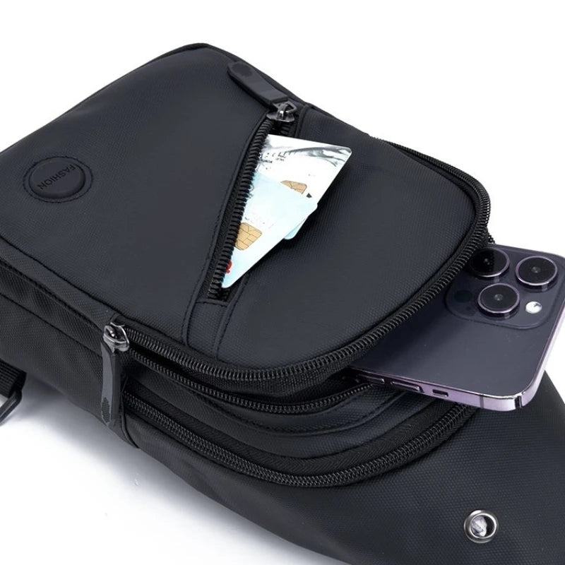Lightweight Men's Chest Bag | Versatile Nylon Crossbody Sling