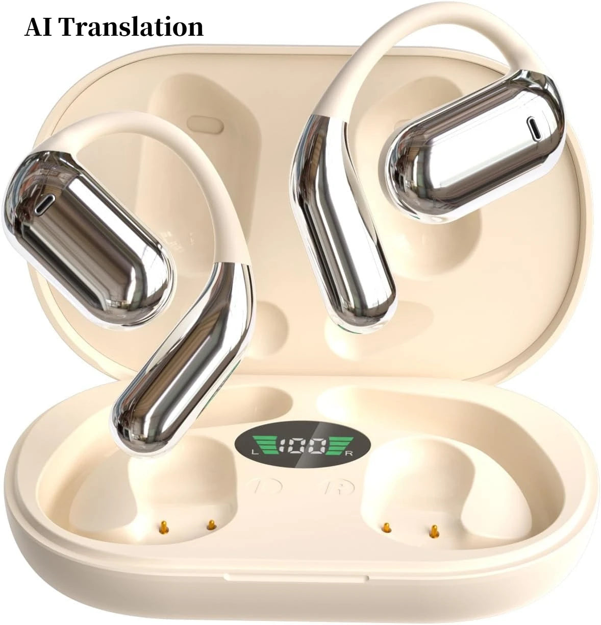 AI Translation Earbuds | Bluetooth 5.3 Open Ear Headphones
