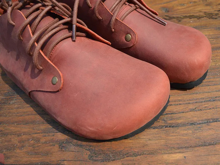 Handmade High Top Genuine Leather Shoes for Women | Stylish Comfort