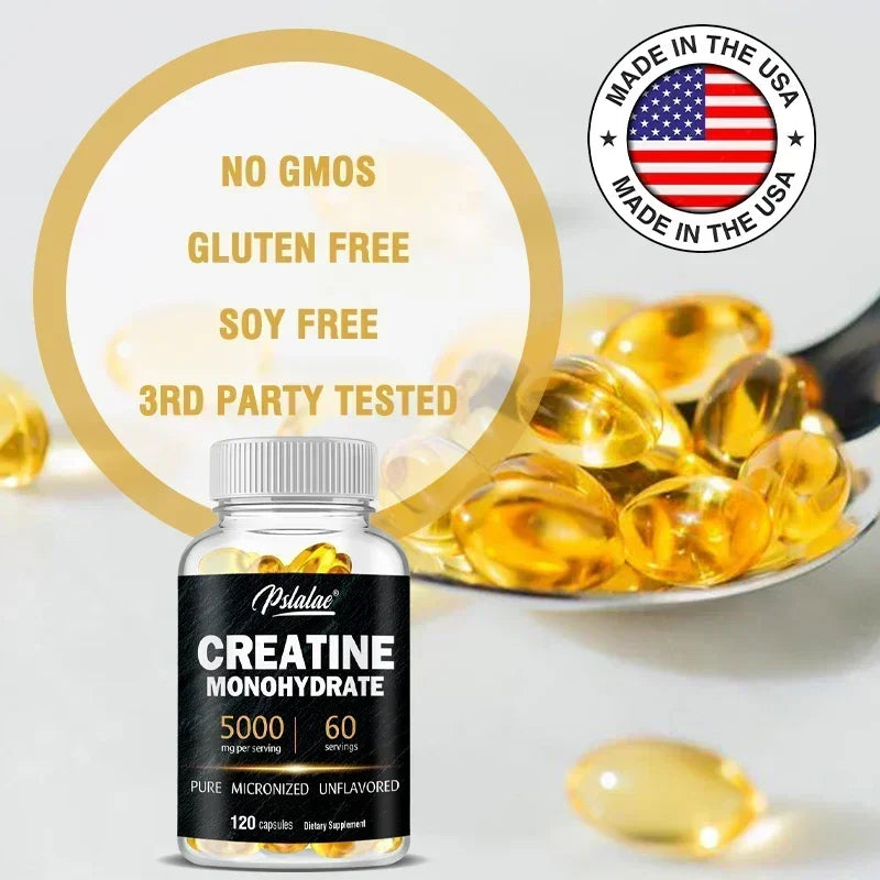 Creatine Monohydrate Capsules | Boost Performance & Muscle Growth