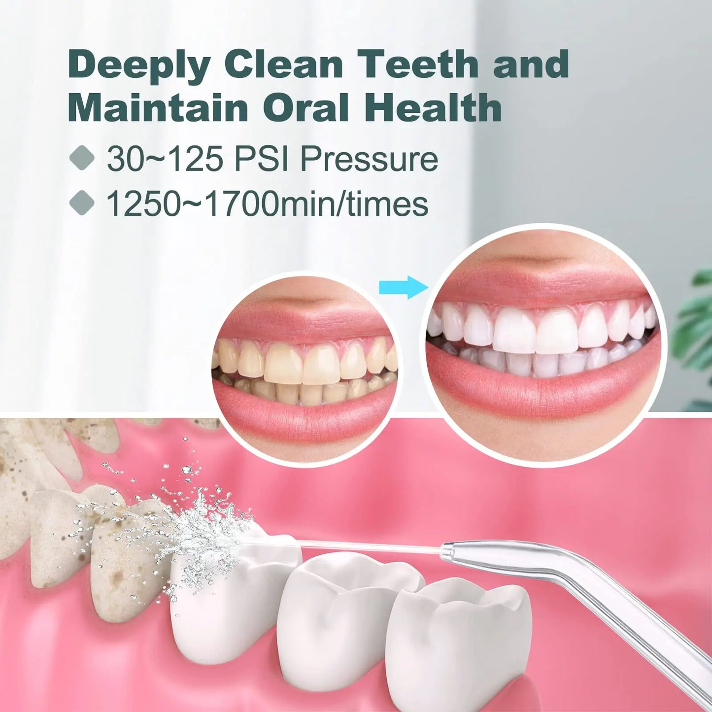 Power Dental Water Flosser | 600ml Family Oral Care Device