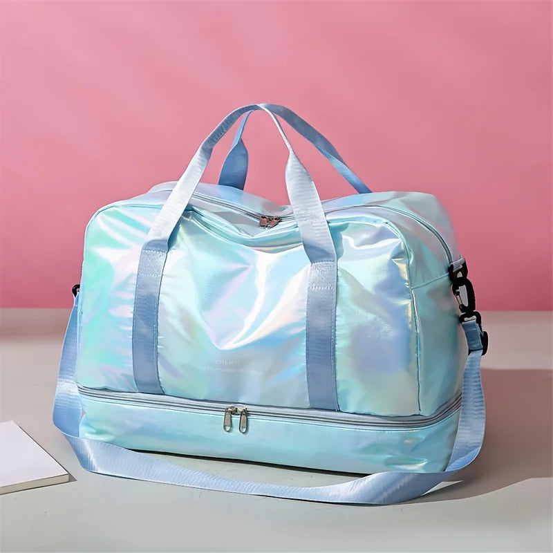 Lightweight Holographic Travel Duffel Bag | Large Capacity Tote