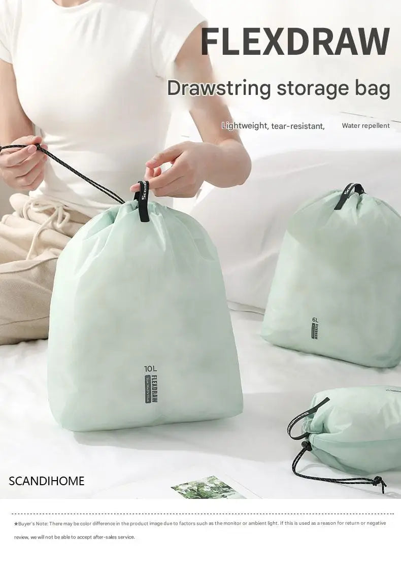 Large Capacity Waterproof Storage Bag for Clothes Travel Organizer Pouch with Multiple Pockets for Outdoor Hiking Camping