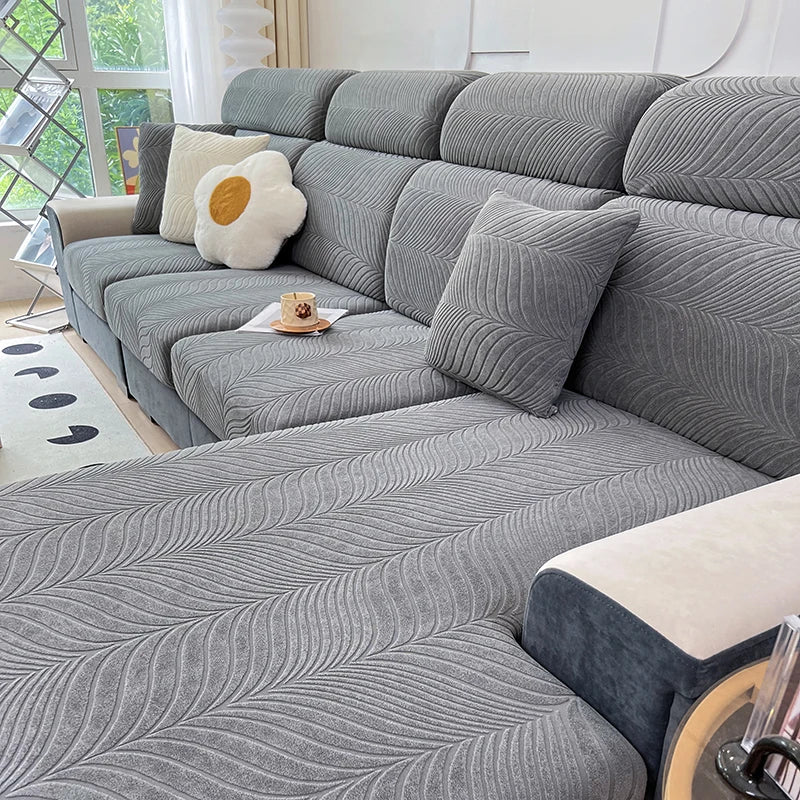 Splash-Proof Jacquard Sofa Cover | High Elasticity & Anti-Dirt