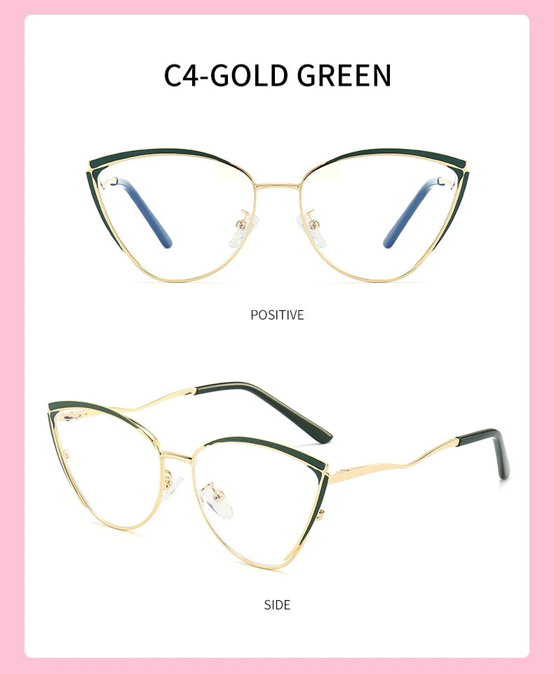 Personalized Cat Eye Glasses for Women | Customizable Style & Comfort