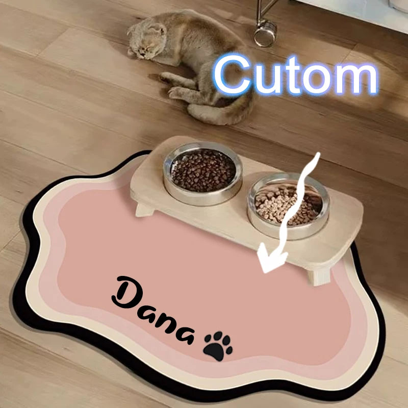 Cute Non-Slip Diatom Mud Pet Feeding Mat | Waterproof Home Decor