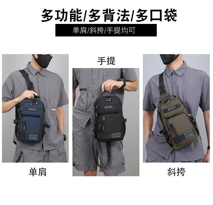 Men's Fashion Oxford Waist Pack | Versatile Casual Chest Bag