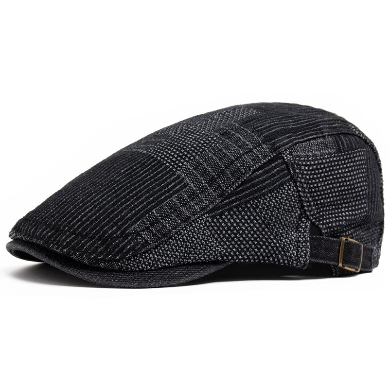 Denim Vintage Beret Men Newsboy Caps Summer Casual Women Forward Cap Cotton Visor Flat Hat Autumn Peaked Painter Hats