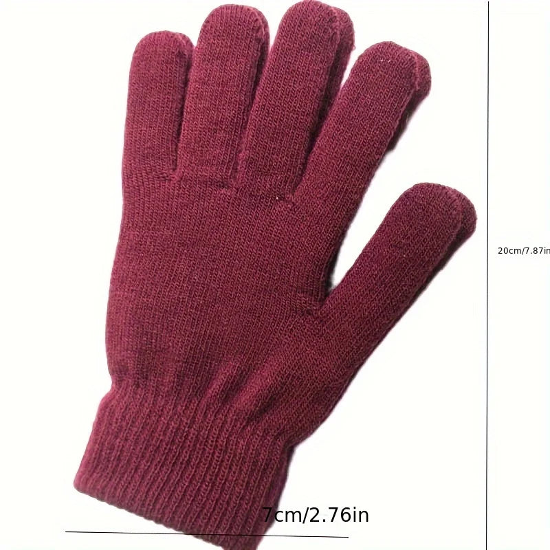Colorful Women's Winter Gloves | Fleece-Lined Comfort Set