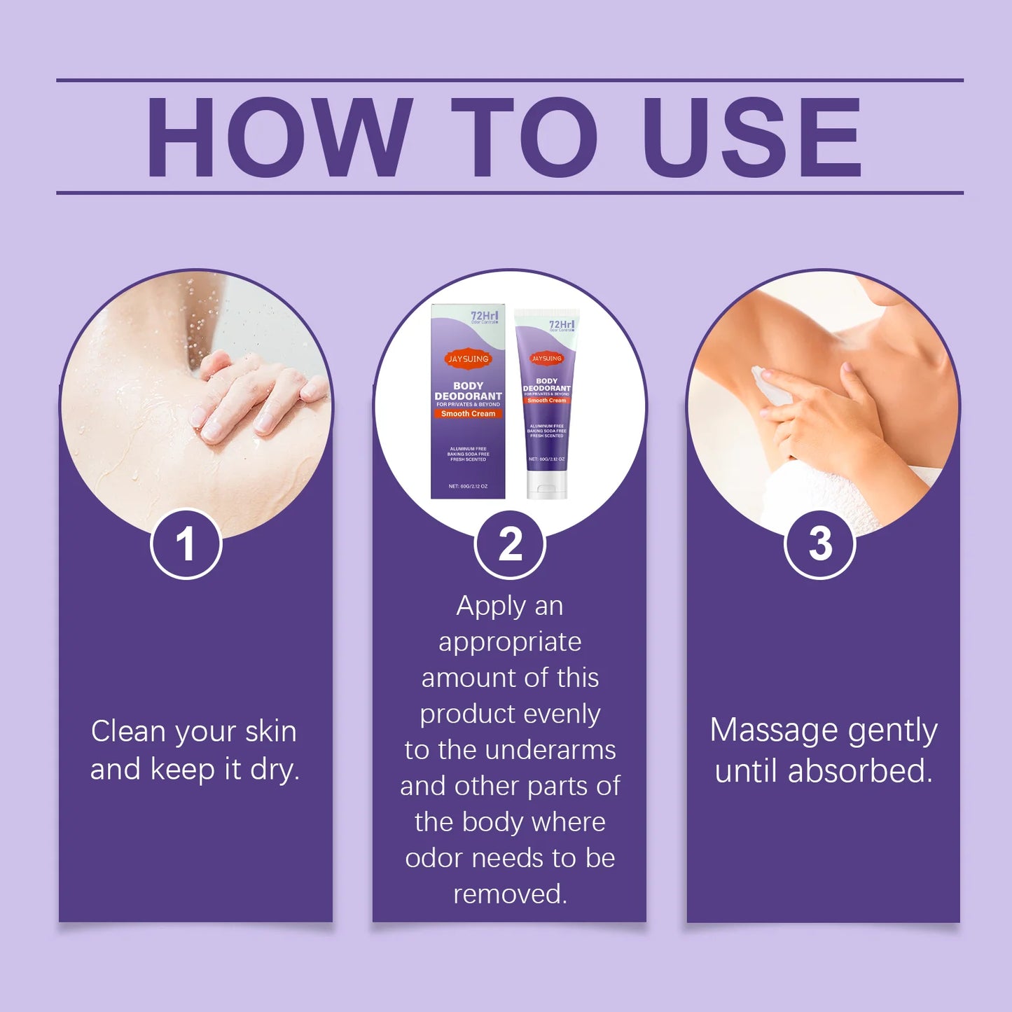Whole Body Deodorant Cream | Lasting Odor Protection & Refreshing Aroma