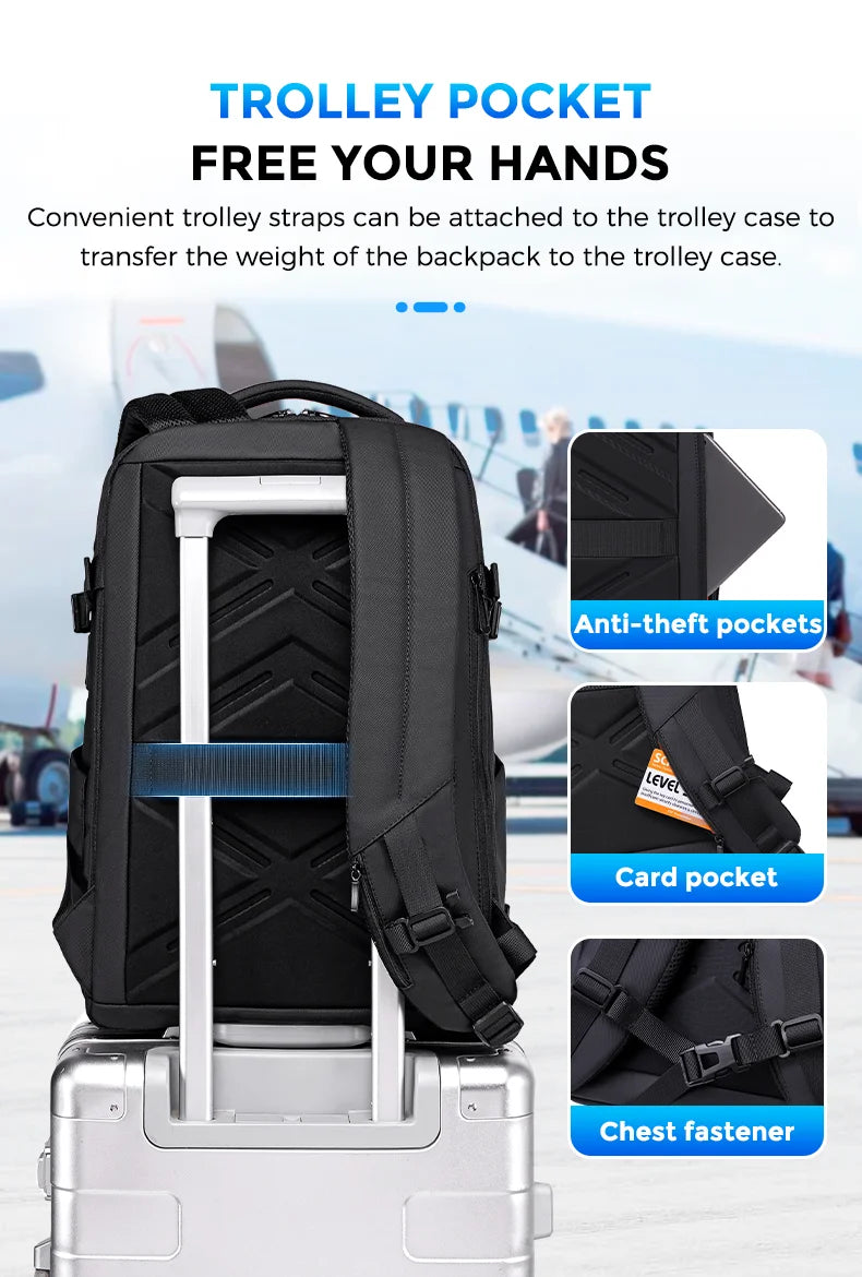 Mochila multicapa para hombre | Versátil para viajes y negocios