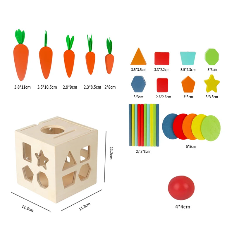 Educational Montessori Math Toy | Wooden Bead Wire Maze Puzzle