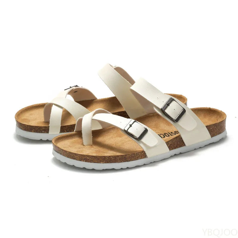 Summer Women's Cork Slippers | Trendy Casual Beach Footwear