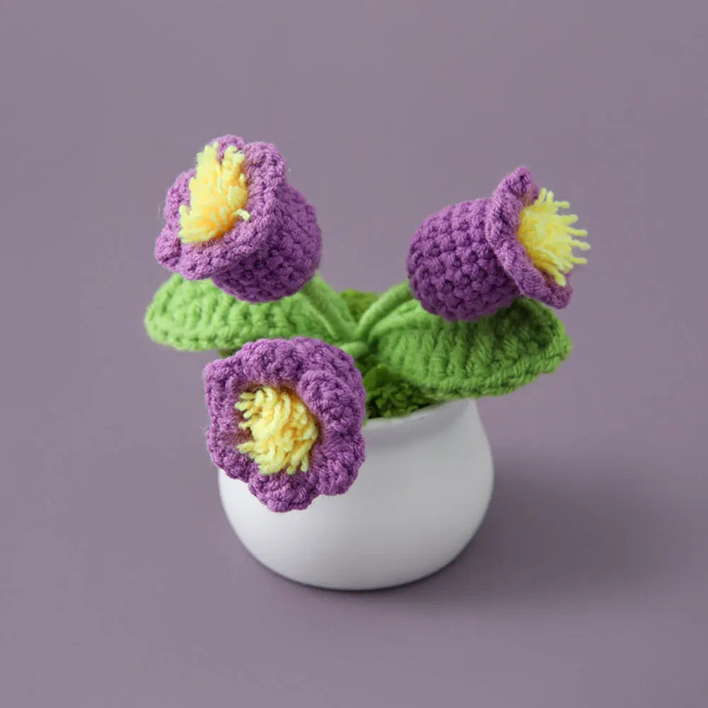 Flores de ganchillo de girasol y tulipán tejidas a mano | Encantadora decoración para el hogar