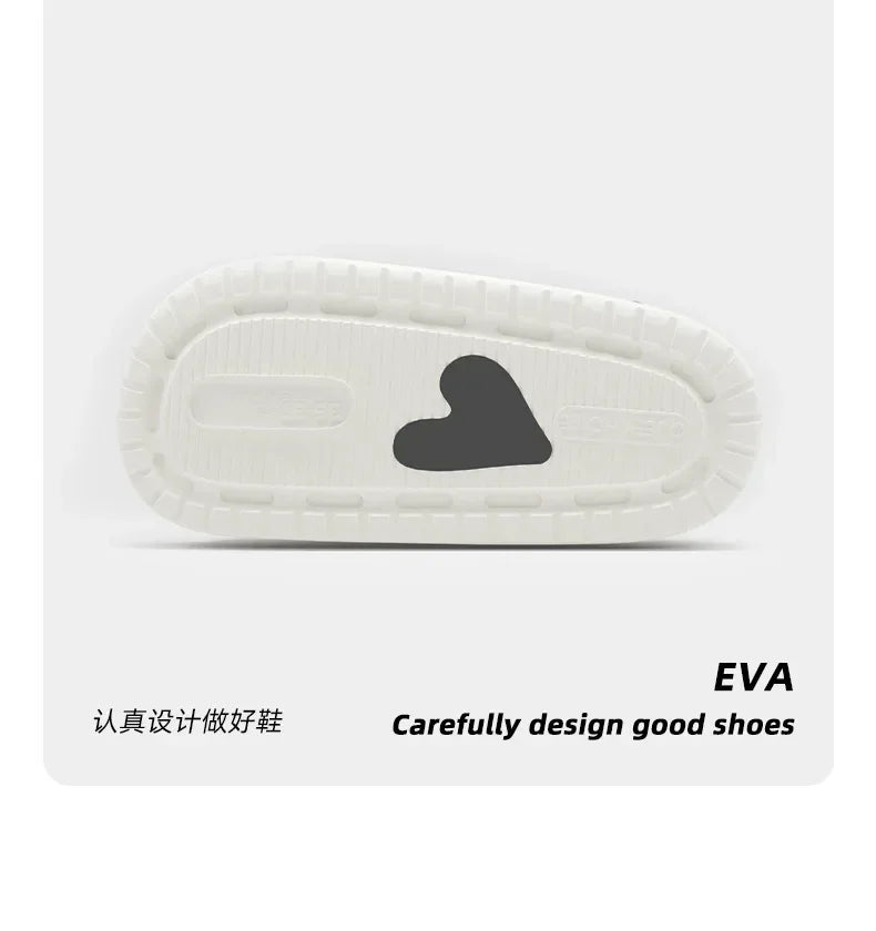 Women's Heart Platform Cloud Slippers | Soft Indoor & Outdoor Sandals