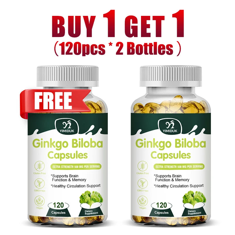 Buy 2 Get 2 Free! Ginkgo Biloba Extract for Enhanced Memory & Focus