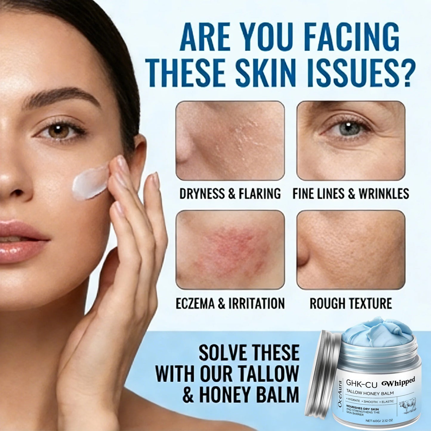Hydrating Copper Peptides Blue Balm | Manuka Honey Moisturizer