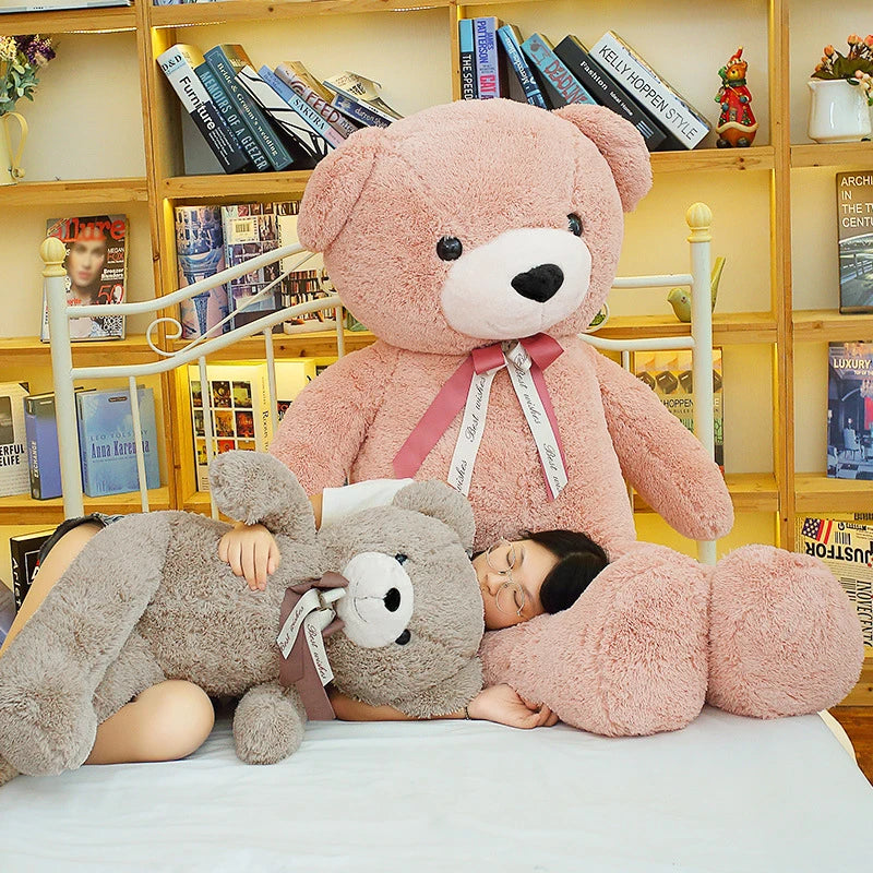 Large Plush Bear Toy | Soft Fluffy Animal Doll for Hugs