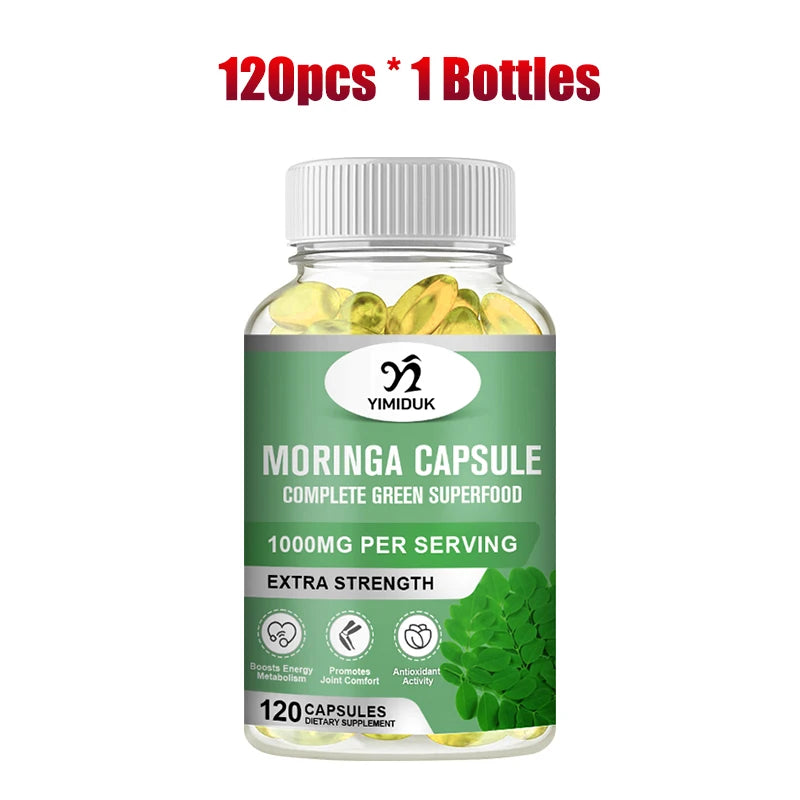 Pure Moringa Oleifera Capsules | Support Skin Glow & Energy