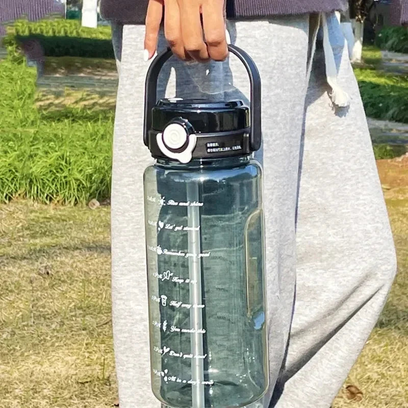 Large Capacity Sport Straw Water Bottle | Hydration Made Easy