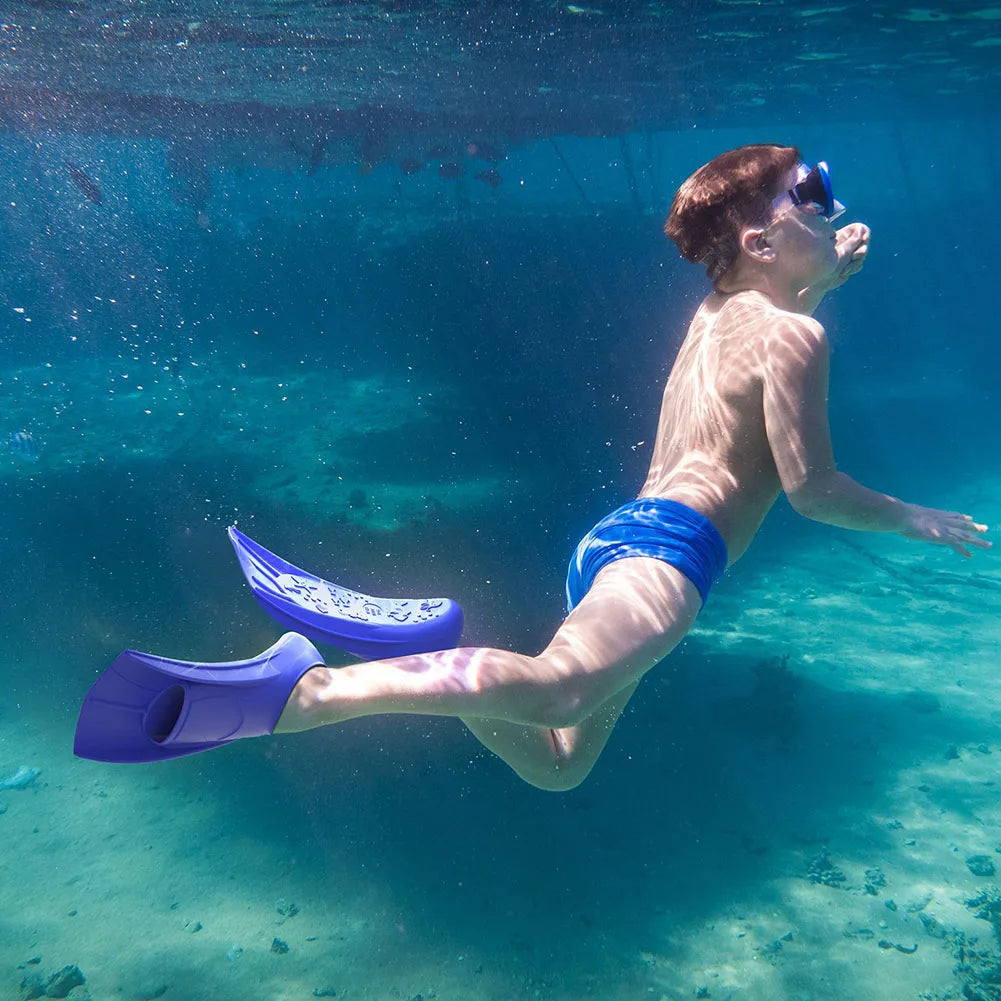Silicone Swimming Fins for Training | Short Non-Slip Swim Fins