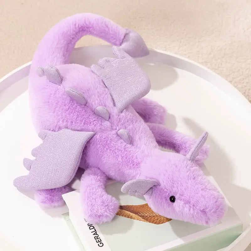Kawaii Colorful Lying Dragon Plush Toy | Cute Bedside Pillow
