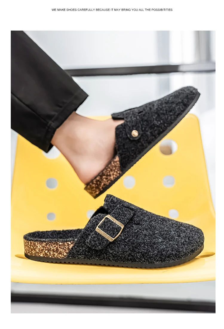 Plush Winter Clogs | Stylish Slip-On Cork Slippers for All
