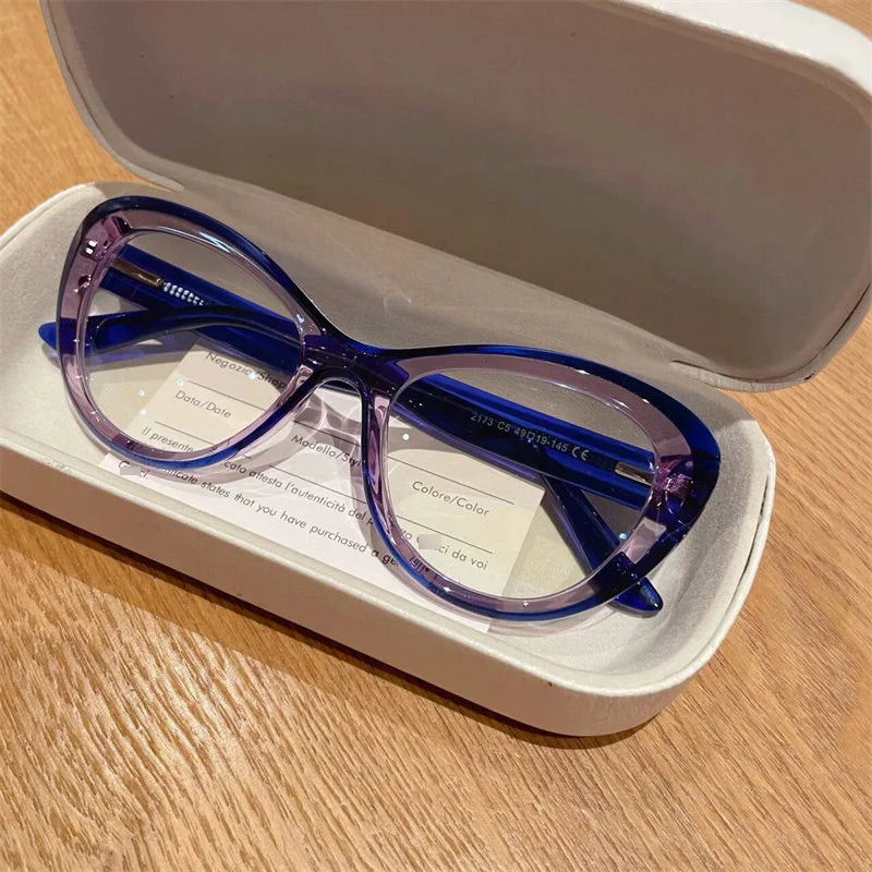 Trendy Women's Cat Eye Blue Light Blocking Reading Glasses