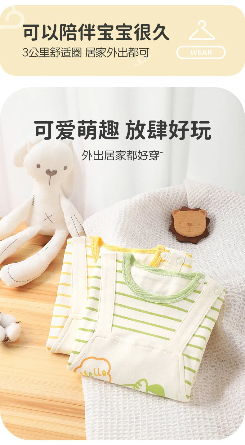 Unisex Baby Autumn Romper | Soft Cotton Long-Sleeve Jumpsuit