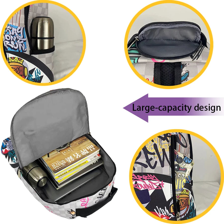 Trendy Hip-Hop Street-Style Backpack | Lightweight Travel Bag