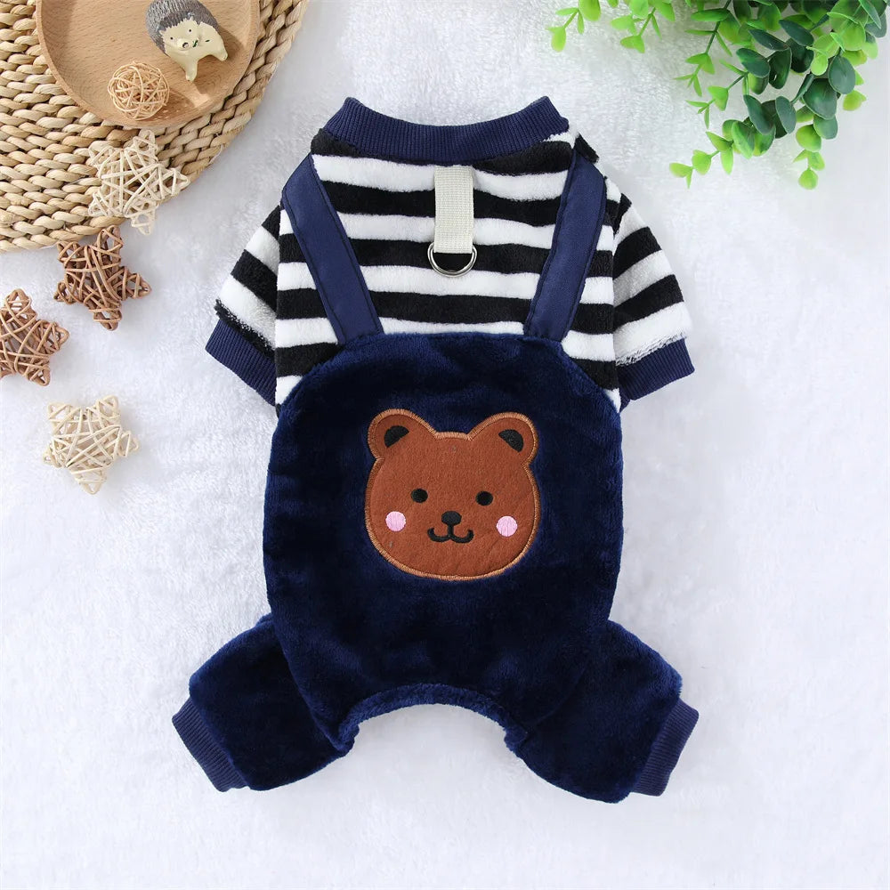 Warm Fleece Jumpsuit for Pets | Cozy Autumn/Winter Coat